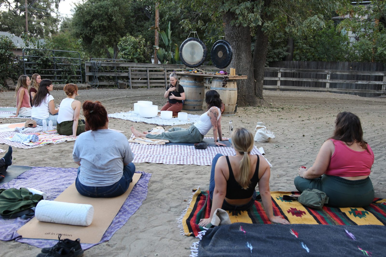 Sound bath therapy session